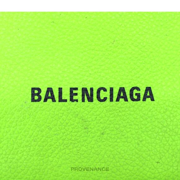 🔴 Balenciaga Logo Fragment Zip Card Wallet - Neon - Picture 7 of 10